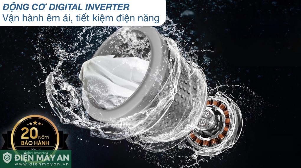 Máy Giặt Samsung Inverter 9.5 Kg WA95CG4545BDSV - công nghệ tiết kiệm điện